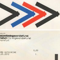 Museum für Angewandte Kunst Frankfurt Eintrittskarte von 2012