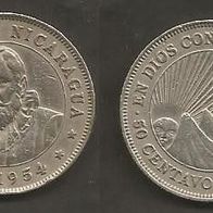 Münze Nicaragua: 50 Centavos 1954