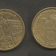 Münze Serbien: 1 Dinar 2010