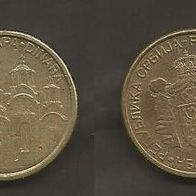 Münze Serbien: 2 Dinar 2006