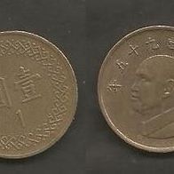 Münze Taiwan: 1 Yuan 1973