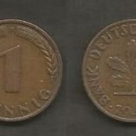 Münze Bundesrepublik Deutschland ( BRD ): 1 Pfennig 1949 - F