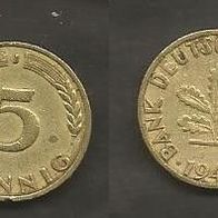 Münze Bundesrepublik Deutschland ( BRD ): 5 Pfennig 1949 - J