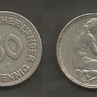 Münze Bundesrepublik Deutschland ( BRD ): 50 Pfennig 1949 - F