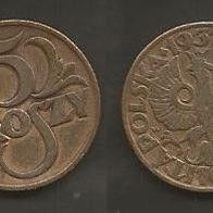 Münze Alt Polen: 5 Groszy 1937