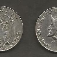 Münze Panama: 0,25 oder 1/4 Balboa 1966