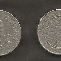 Münze Philippinen: 10 Sentimo 1980