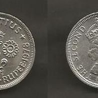 Münze Mauritius: 0,25 oder 1/4 Rupee 1978