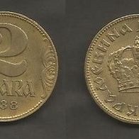 Münze Königreich Jugoslawien: 2 Dinara 1938