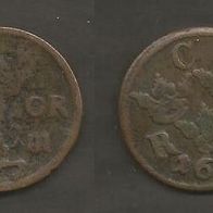 Münze Alt - Schweden: 1 Öre 1666