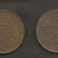 Münze Alt - Schweden: 5 Öre 1915