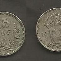 Münze Alt - Schweden: 25 Öre 1910 - Silber