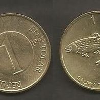 Münze Slowenien: 1 Tolar 1996