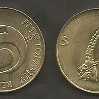 Münze Slowenien: 5 Tolar 1998