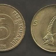 Münze Slowenien: 5 Tolar 2000