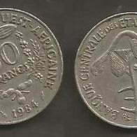Münze West Afrikanische Staaten: 50 Franc 1984