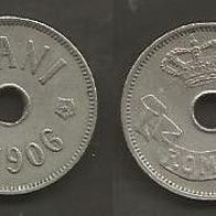 Münze Alt Rumänien: 5 Bani 1906