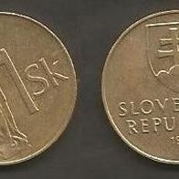 Münze Slowakei: 1 Korun 1994