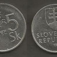 Münze Slowakei: 5 Korun 1994