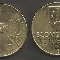 Münze Slowakei: 10 Korun 1994
