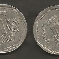 Münze Indien: 1 Rupee 1984