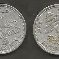 Münze Lebanon: 5 Piaster 1952