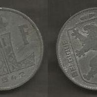 Münze Alt Belgien: 1 Frank 1942