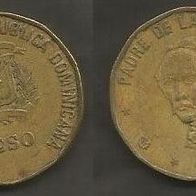 Münze Dominikanische Republik: 1 Peso 1992