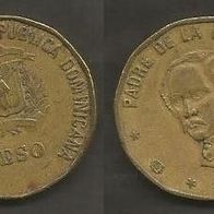 Münze Dominikanische Republik: 1 Peso 1993