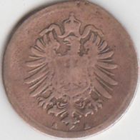 Deutsches Reich 1 Pfennig 1875 A aus dem Umlauf