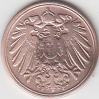 Deutsches Reich 1 Pfennig 1900 F aus dem Umlauf