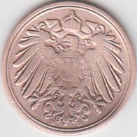 Deutsches Reich 1 Pfennig 1901 D aus dem Umlauf