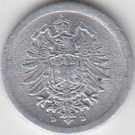 Deutsches Reich 1 Pfennig 1917 D Ersatzmünzen des I WK aus dem Umlauf