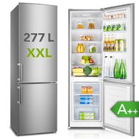 Kühlschrank Kühl-Gefrierkombination KGK 180 A + + Silber 277 Liter 1,80