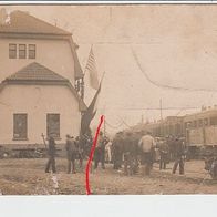 Bahnhofsgebäude Weyhe Leeste, Bremen, Eisenbahn, Speckflagge, vor 1920