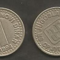 Münze Republik Jugoslawien: 1 Dinara 1994
