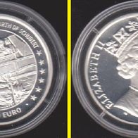 1997 Isle of Man Franz Schubert 10 Euro Probe Silber Polierte Platte