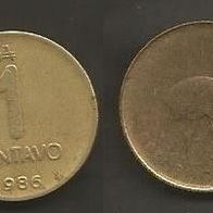 Münze Argentinien: 1 Centavo 1986