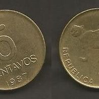 Münze Argentinien: 5 Centavos 1987