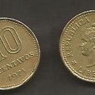 Münze Argentinien: 10 Centavos 1971