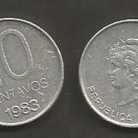 Münze Argentinien: 10 Centavos 1983