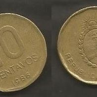 Münze Argentinien: 10 Centavos 1986