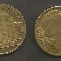 Münze Argentinien: 20 Centavos 1947