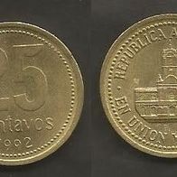 Münze Argentinien: 25 Centavos 1992