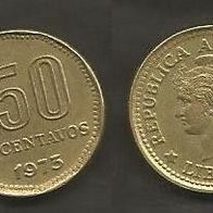 Münze Argentinien: 50 Centavos 1973