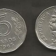 Münze Argentinien: 5 Peso 1963