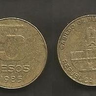 Münze Argentinien: 5 Peso 1985