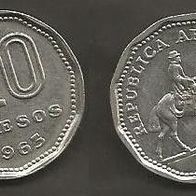 Münze Argentinien: 10 Peso 1963