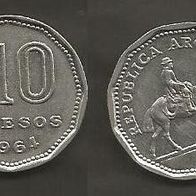 Münze Argentinien: 10 Peso 1964