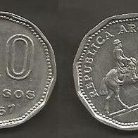 Münze Argentinien: 10 Peso 1967